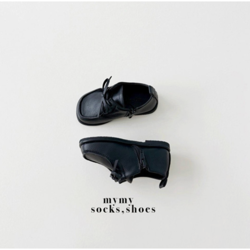 25冬 正韓 素面款 蝴蝶結 皮鞋 側拉鍊-細節圖2