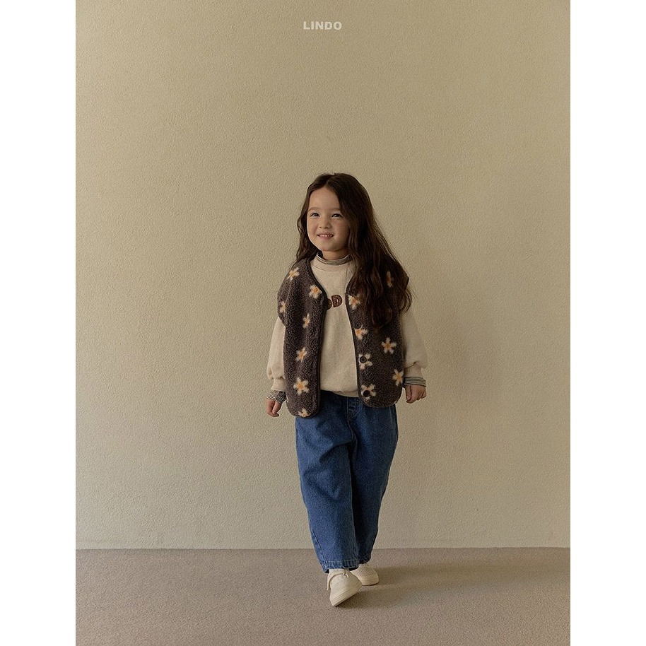 25冬 正韓 lindo  男女寶都可以的 直筒 牛仔褲-細節圖2