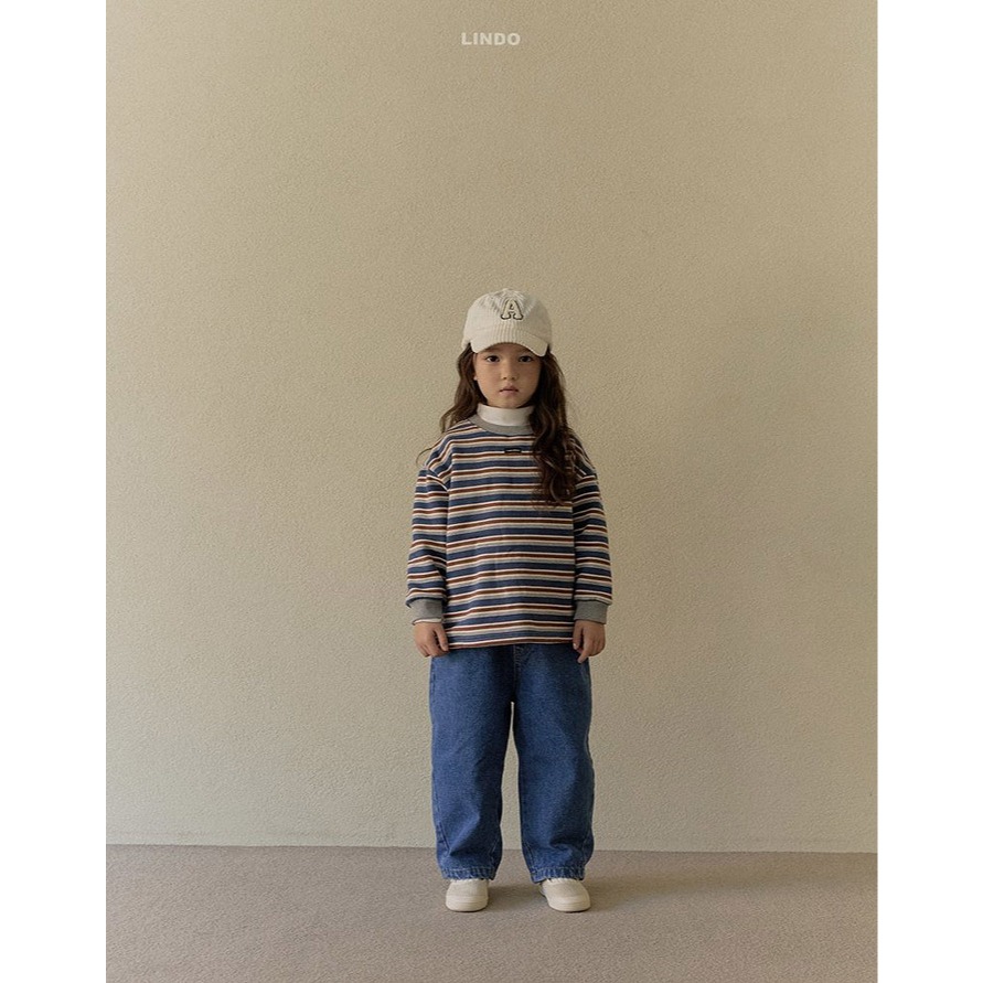 25冬 正韓 lindo  男女寶都可以的 直筒 牛仔褲-細節圖4