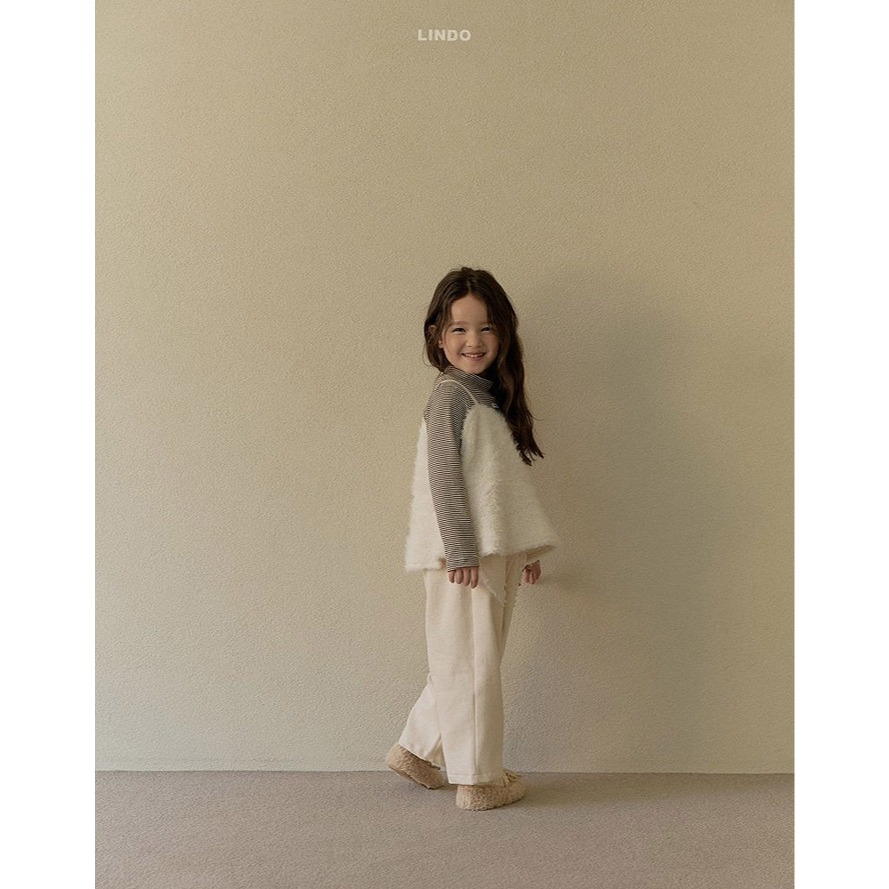 25冬 正韓 lindo heart 斜紋布 直筒褲 兩色-細節圖3