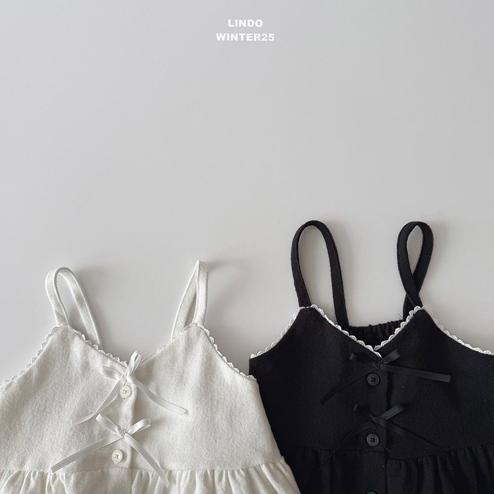 25冬 正韓 lindo 可愛爆表 蝴蝶結 細肩帶 背心 兩色-細節圖5