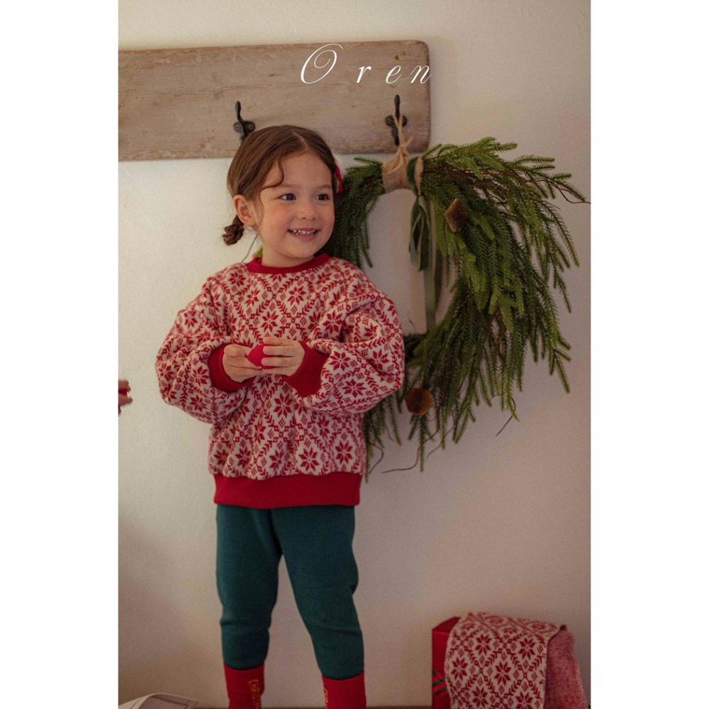 25冬 正韓 oren 聖誕節慶 圖騰 毛衣 兩色-細節圖5