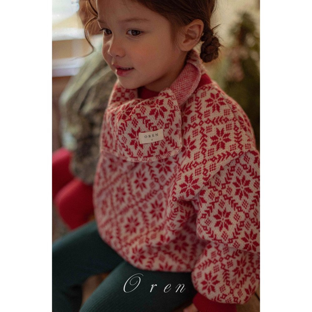 25冬 正韓 oren 聖誕節慶 圖騰 毛衣 兩色-細節圖7