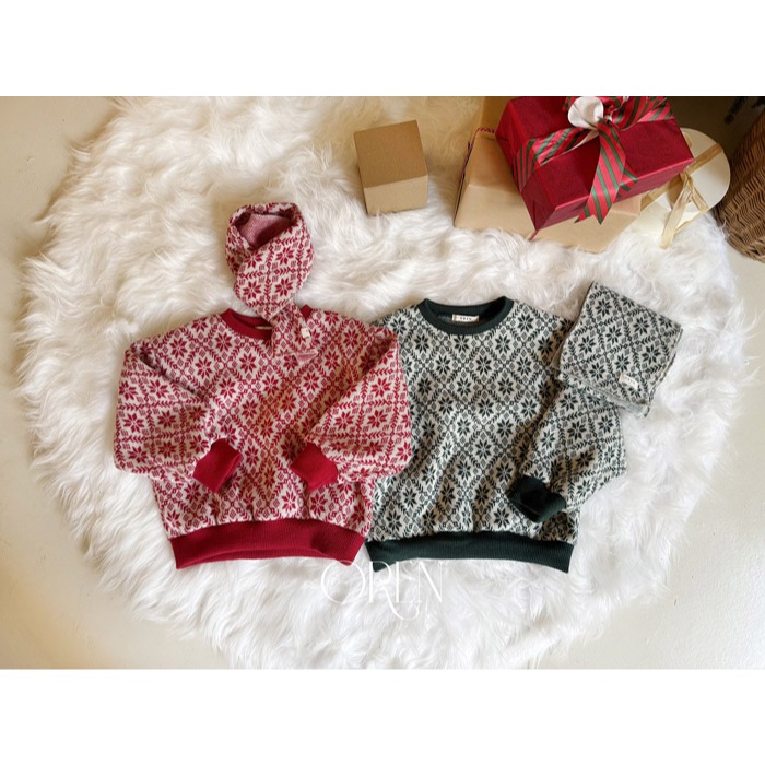 25冬 正韓 oren 聖誕節慶 圖騰 毛衣 兩色-細節圖9