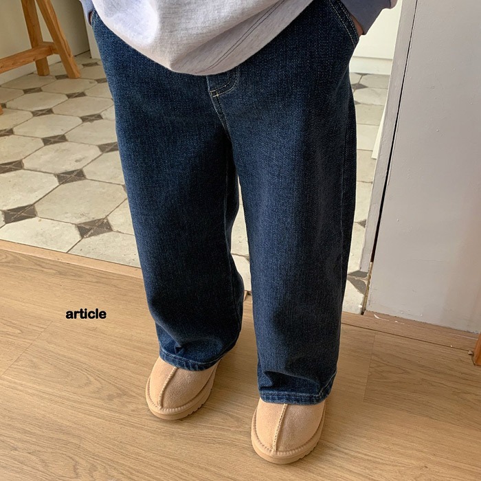 25冬 正韓 article 內刷毛 保暖 直筒褲 （兩色）-細節圖3