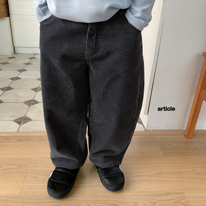 25冬 正韓 article 內刷毛 燈芯絨 錐形褲 （三色）-細節圖2