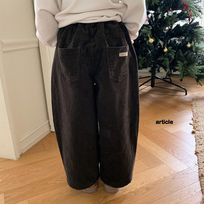 25冬 正韓 article 內刷毛 燈芯絨 錐形褲 （三色）-細節圖3