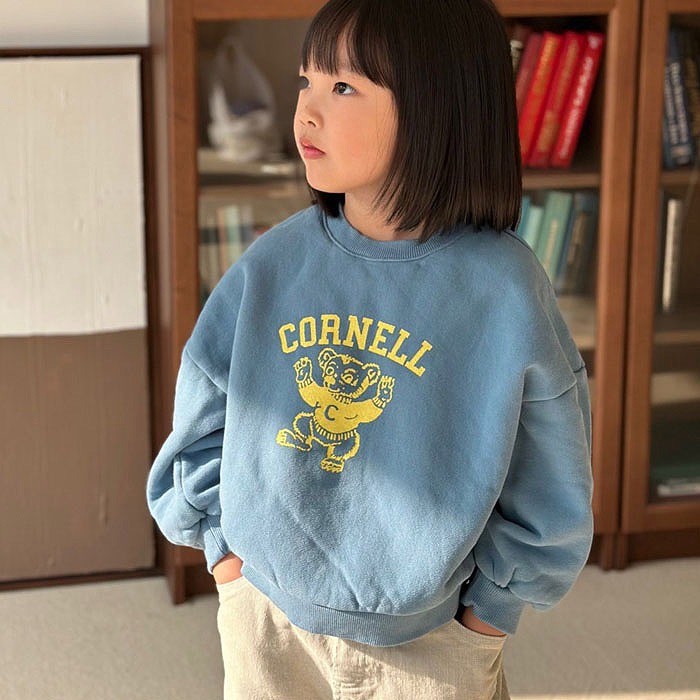 25冬 正韓 cream bbang 內刷毛 bear 大學Ｔ-細節圖2