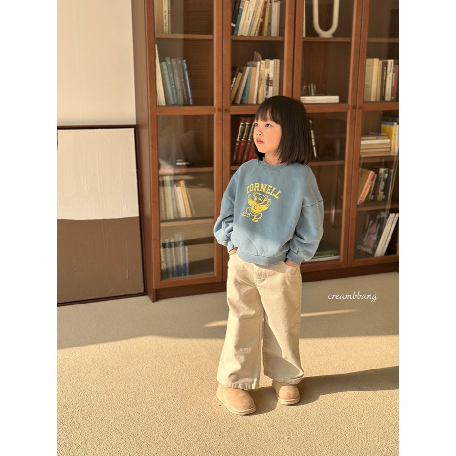 25冬 正韓 cream bbang 內刷毛 bear 大學Ｔ-細節圖3