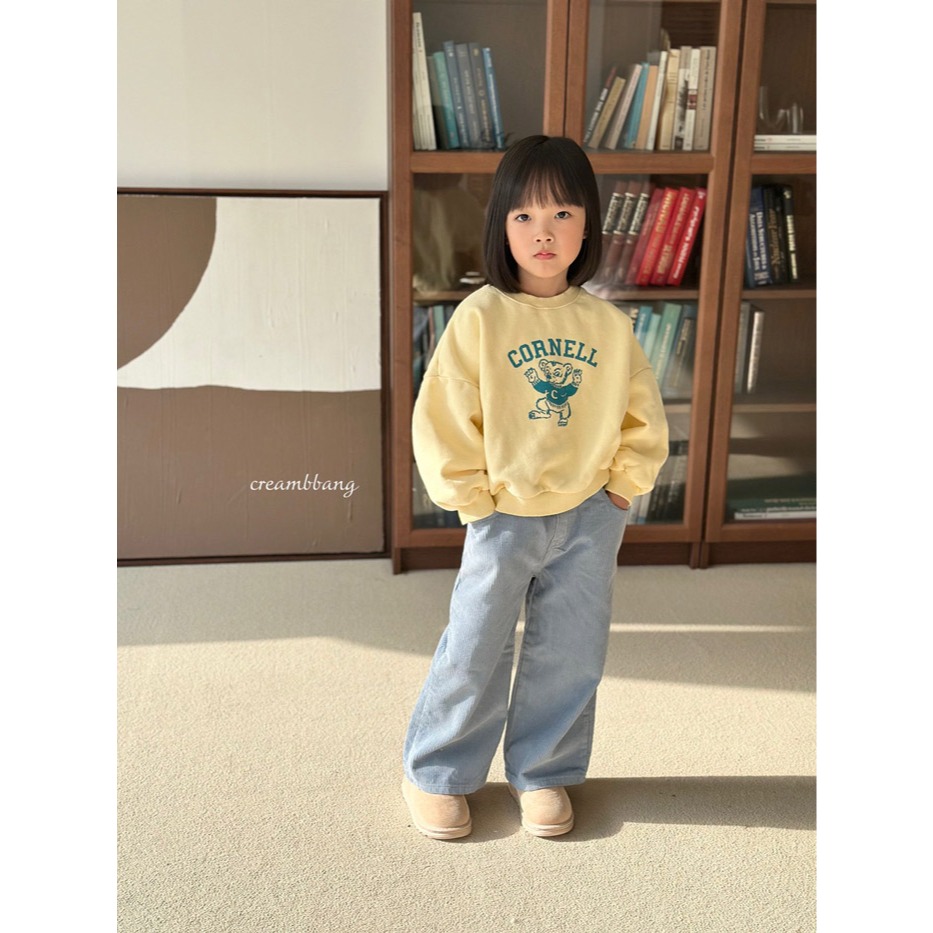 25冬 正韓 cream bbang 內刷毛 bear 大學Ｔ-細節圖4