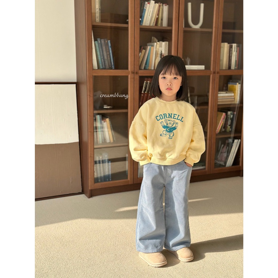 25冬 正韓 cream bbang 內刷毛 bear 大學Ｔ-細節圖5