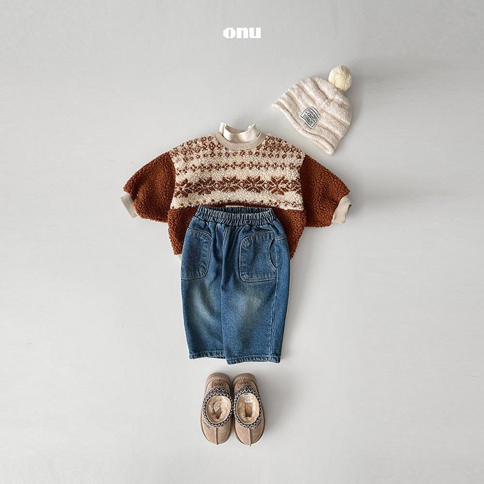 25冬 正韓 onu 水洗刷色 牛仔褲 （兩色）-細節圖5