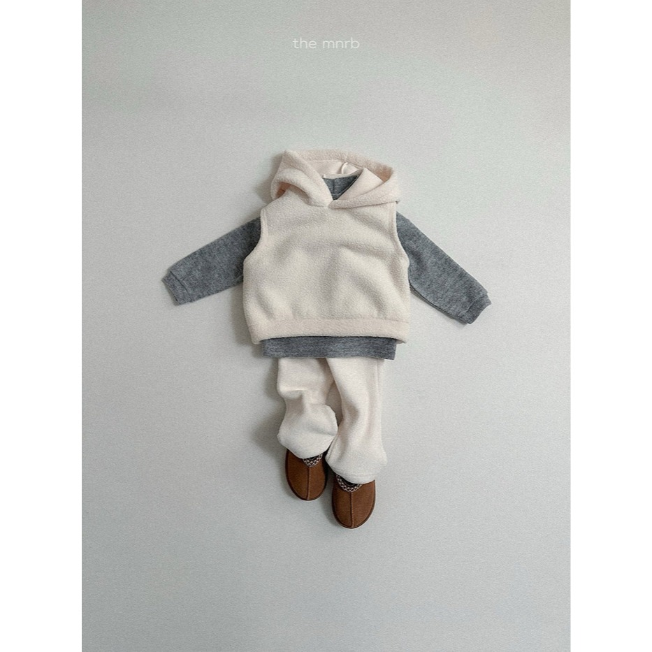25冬 正韓 minirobe Fleece 連帽背心（兩色）-細節圖7