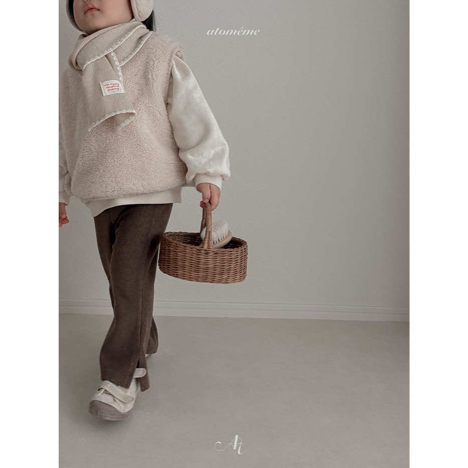 25冬 正韓 atomeme 質感刺繡邊 圍巾（兩色）-細節圖7