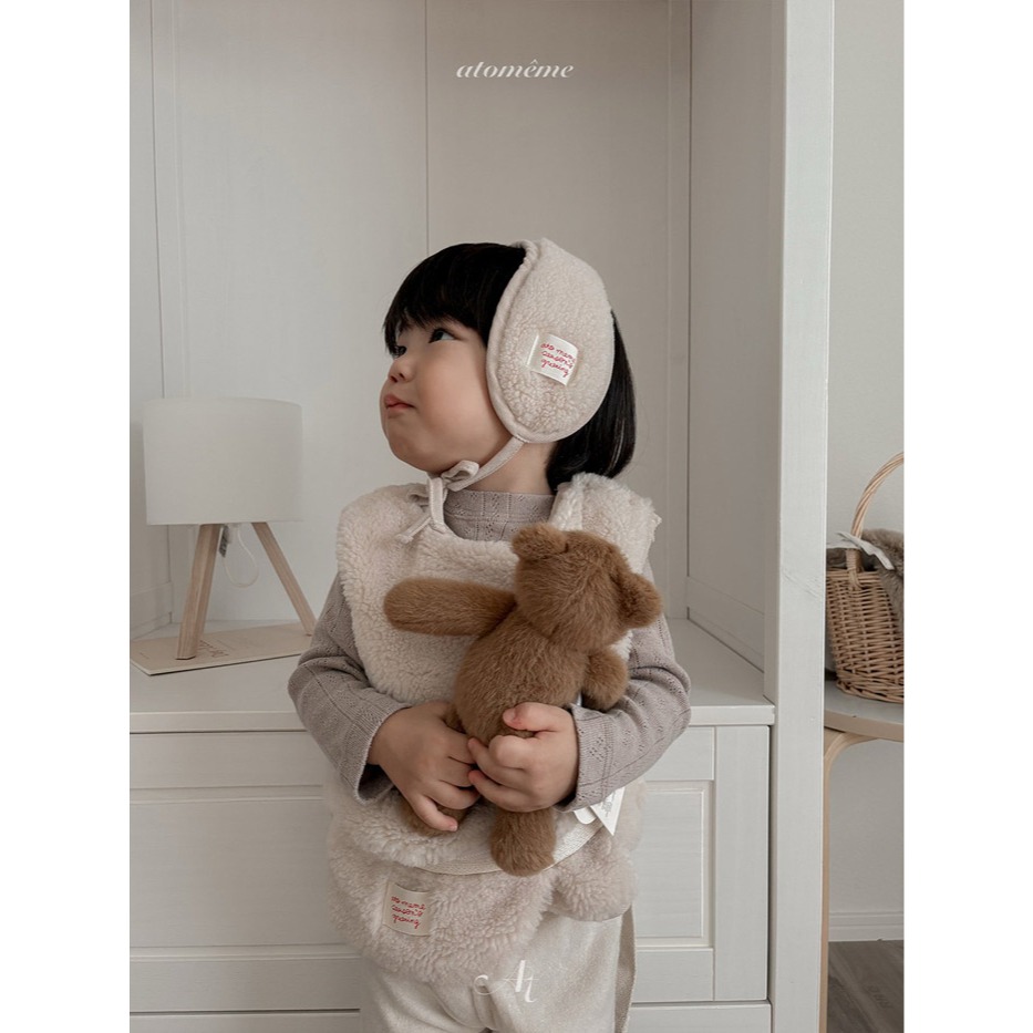 25冬 正韓 atomeme 舒適毛毛 可拆式背心（兩色）-細節圖3