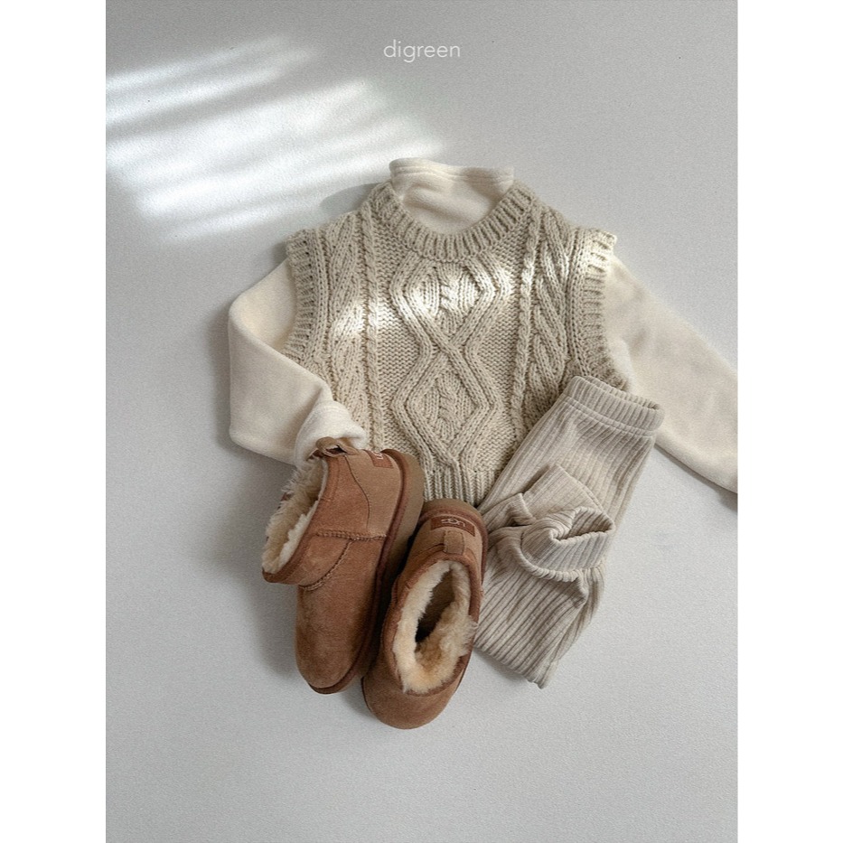 25冬 正韓 digreen 百搭款 麻花背心（兩色）-細節圖2