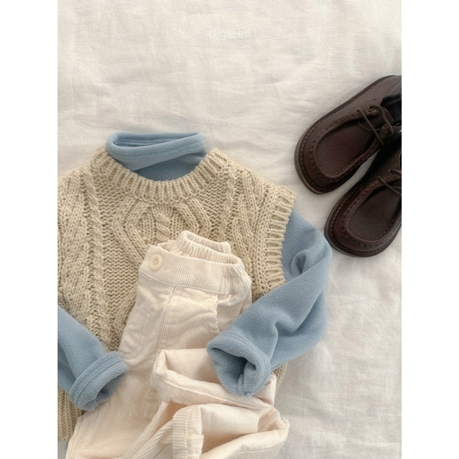 25冬 正韓 digreen 百搭款 麻花背心（兩色）-細節圖3