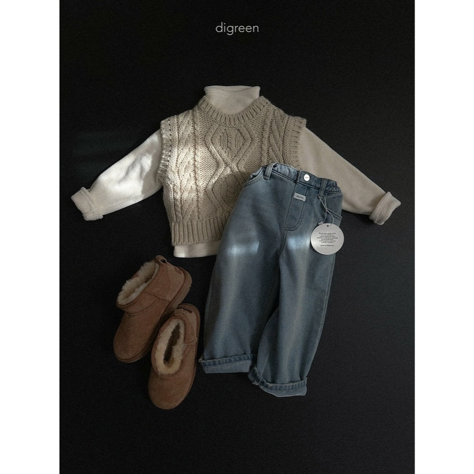 25冬 正韓 digreen 百搭款 麻花背心（兩色）-細節圖5