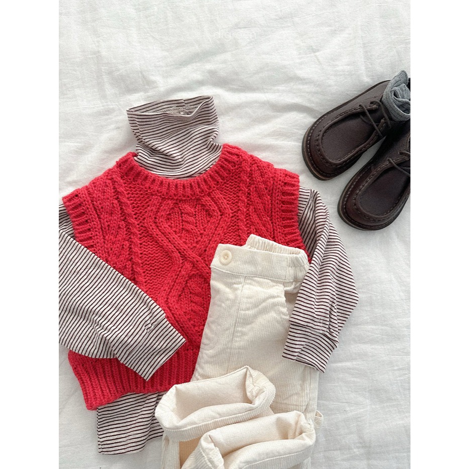 25冬 正韓 digreen 百搭款 麻花背心（兩色）-細節圖6