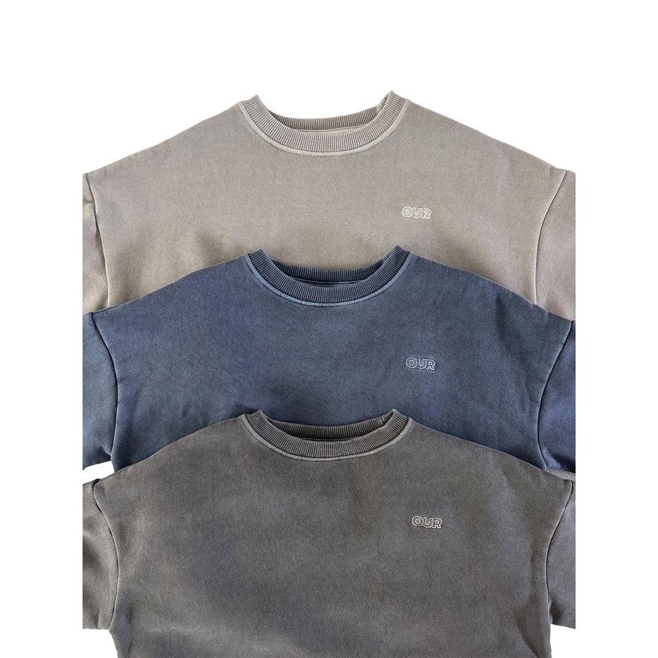 25冬 正韓 our 美式水洗 大學Ｔ套裝（三色）自留墨-細節圖6