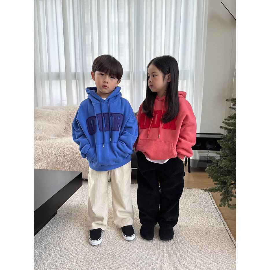 25冬 正韓 our 飽和色 連帽大學Ｔ（三色）-細節圖2