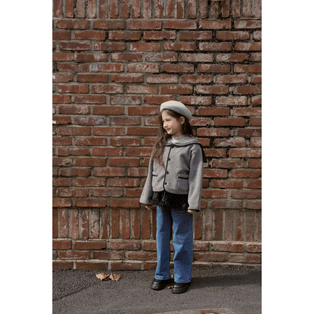 25冬 正韓 momoann 點點絨 後綁帶 小裙擺背心（兩色）-細節圖7