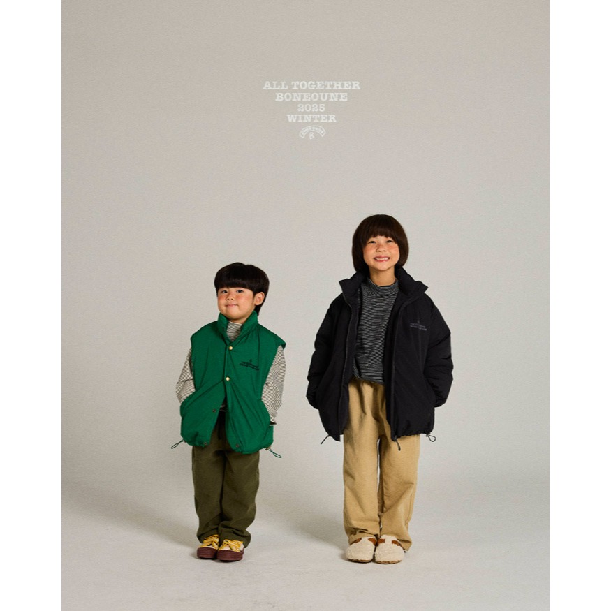 25冬 正韓 boneoune 下擺可縮口 羽絨背心（三色）-細節圖2