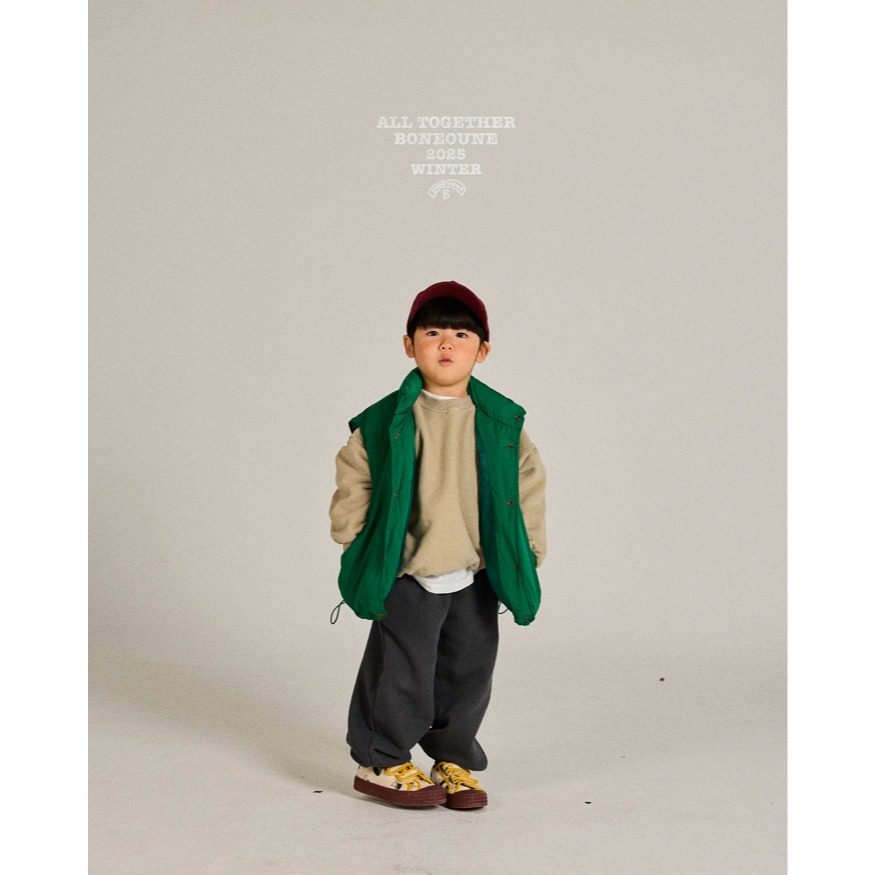 25冬 正韓 boneoune 下擺可縮口 羽絨背心（三色）-細節圖4