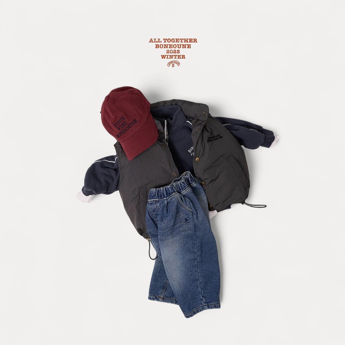 25冬 正韓 boneoune 下擺可縮口 羽絨背心（三色）-細節圖5