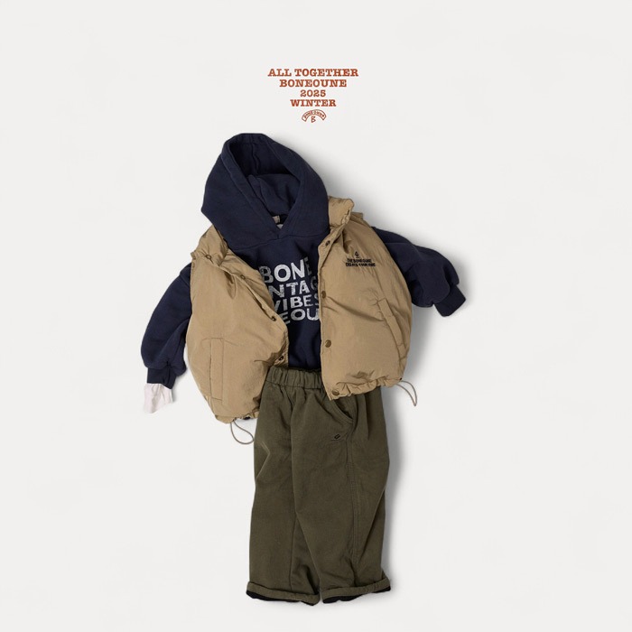 25冬 正韓 boneoune 下擺可縮口 羽絨背心（三色）-細節圖6