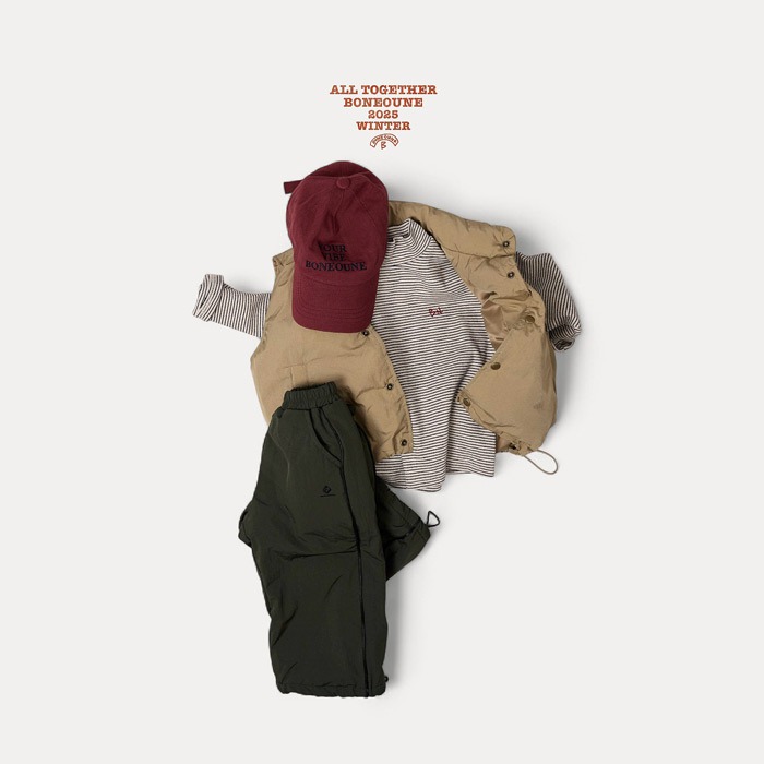 25冬 正韓 boneoune 下擺可縮口 羽絨背心（三色）-細節圖7