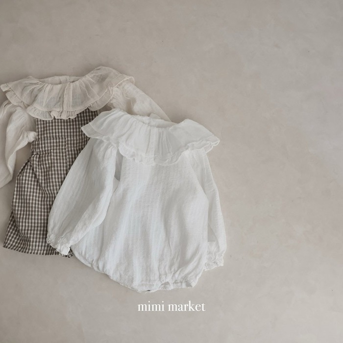 26春 正韓 mimimaeket 荷葉邊 質感包屁衣 （兩色）-細節圖5