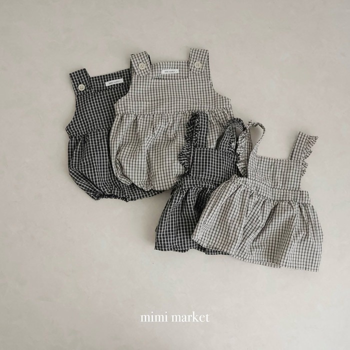26春 正韓 mimimarket  經典格紋 包屁衣 （兩色）-細節圖5