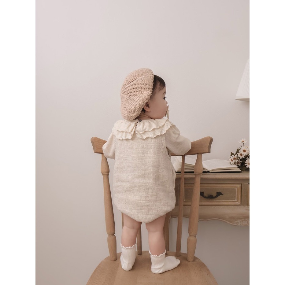 26春 正韓 mimimarket 柔軟壓紋 質感包屁衣（兩色）-細節圖2