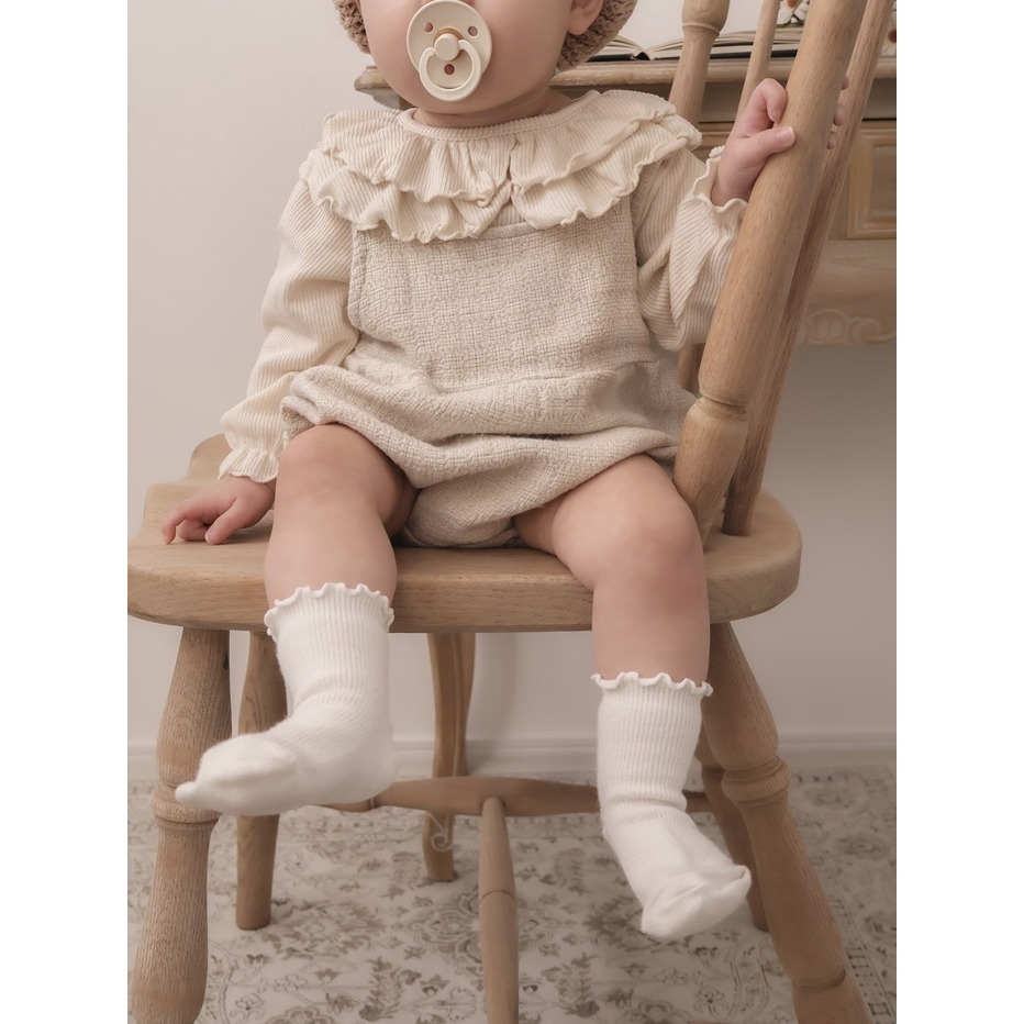 26春 正韓 mimimarket 柔軟壓紋 質感包屁衣（兩色）-細節圖3