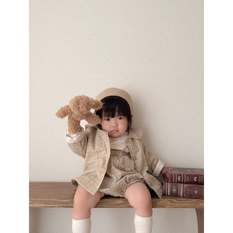 26春 正韓 mimimarket 學院風格紋  外套（兩色）-細節圖4