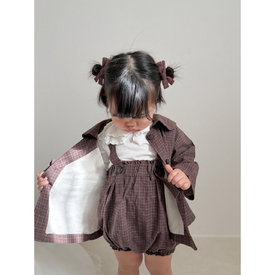 26春 正韓 mimimarket 學院風格紋  外套（兩色）-細節圖7