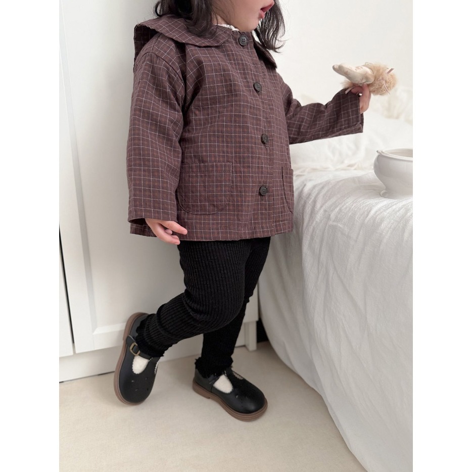 26春 正韓 mimimarket 學院風格紋  外套（兩色）-細節圖8