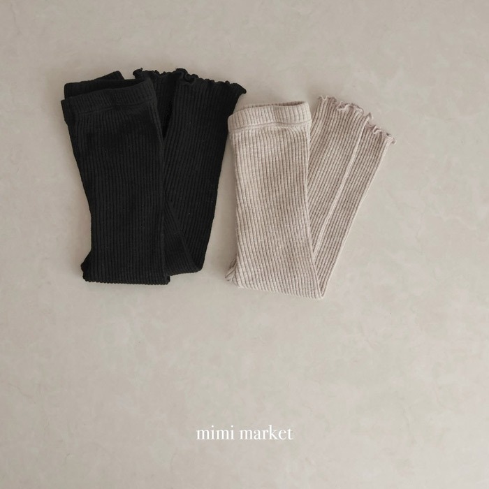 26春 正韓 mimimarket 羅紋木耳邊 內搭褲（兩色）-細節圖7