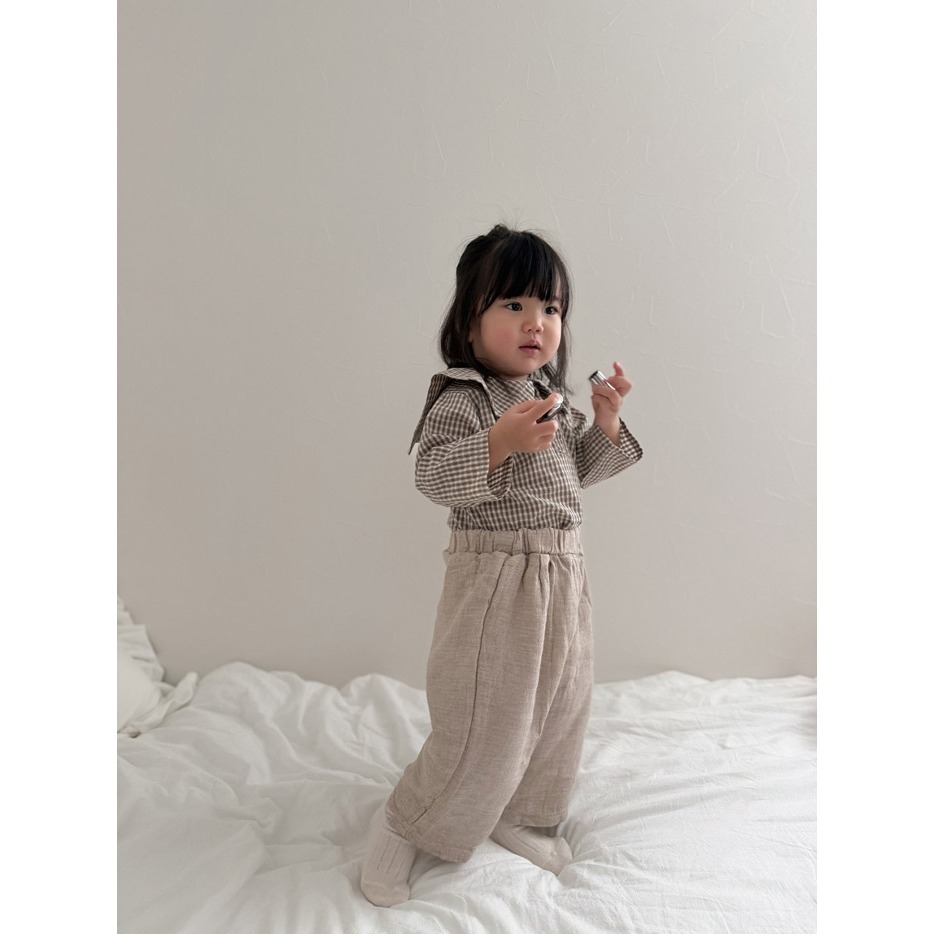 26春 正韓 mimimarket 日系簡約 棉麻長褲（兩色）-細節圖2