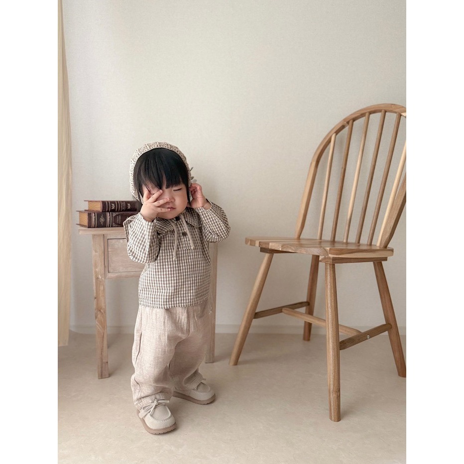 26春 正韓 mimimarket 日系簡約 棉麻長褲（兩色）-細節圖4