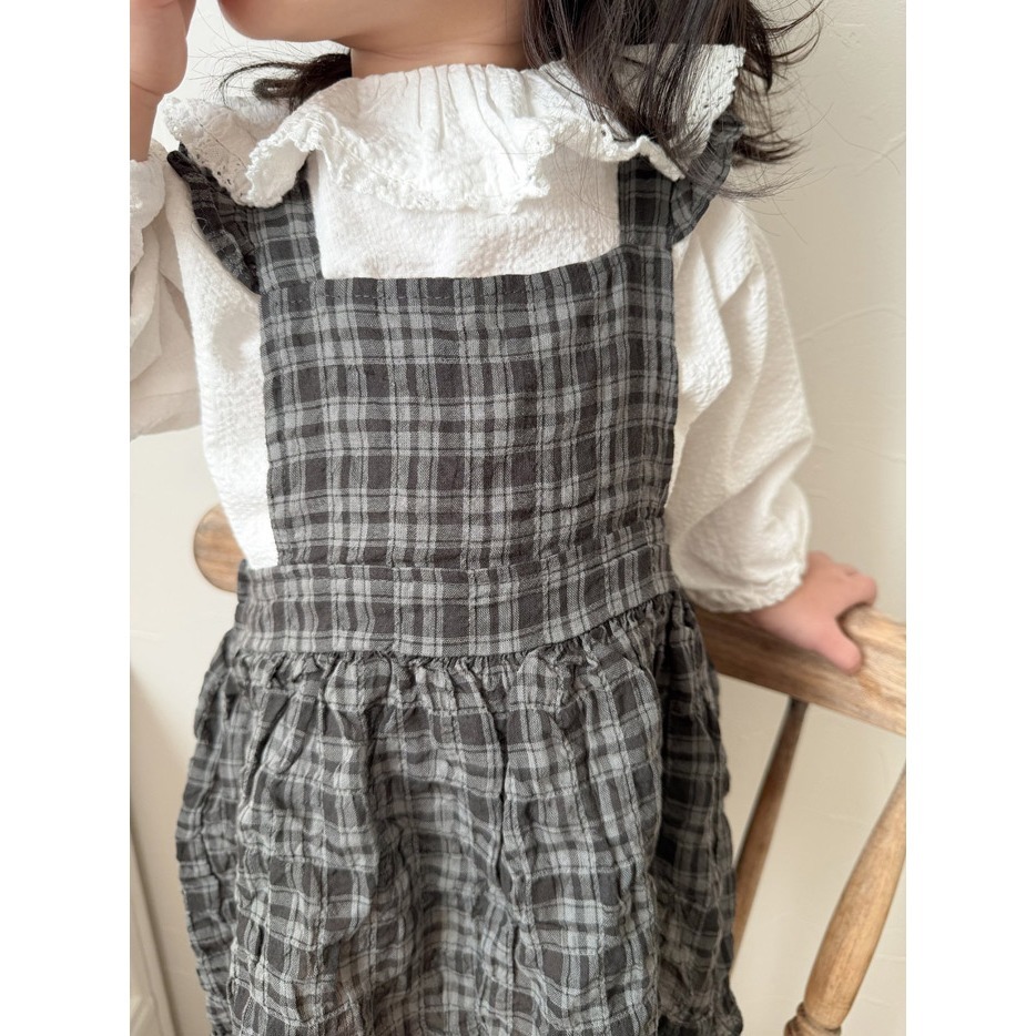 26春 正韓 mimimarket 高質感 布蕾波浪領上衣（兩色）-細節圖7