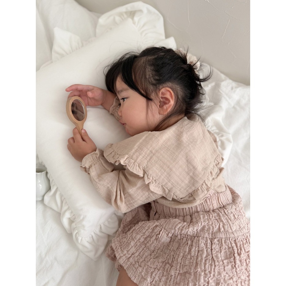 26春 正韓 mimimarket 公主大翻領 開扣上衣（兩色）-細節圖6