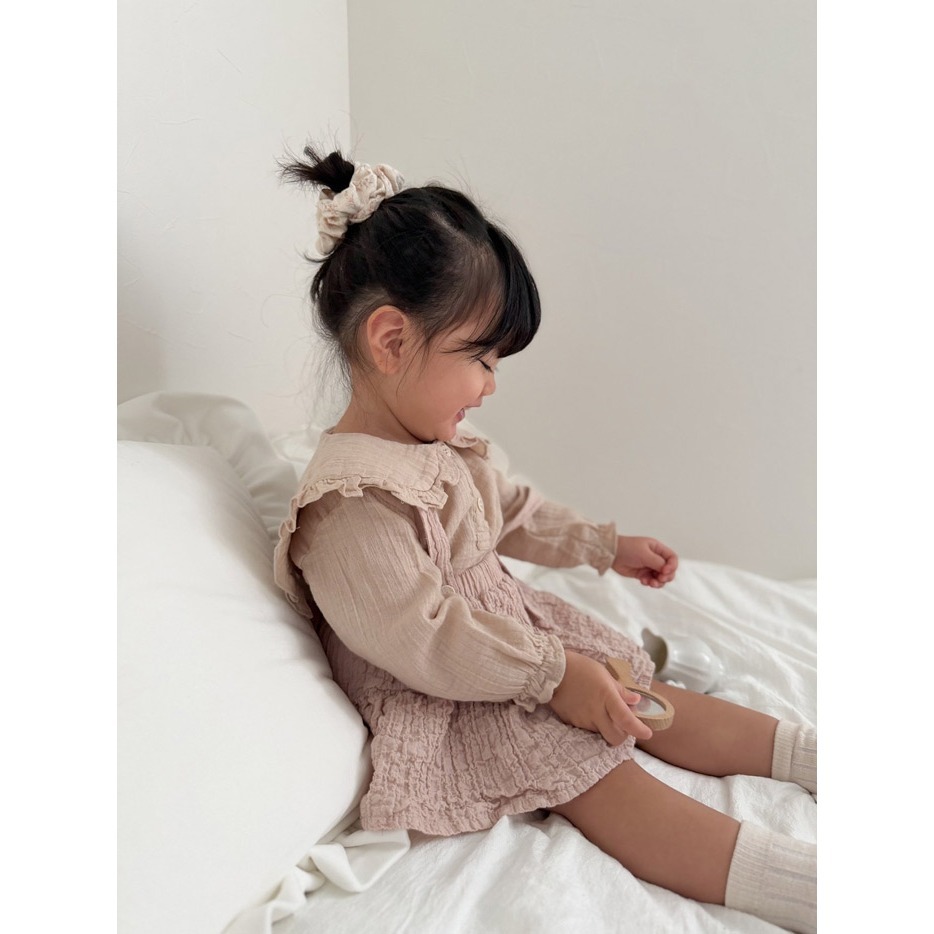 26春 正韓 mimimarket 公主大翻領 開扣上衣（兩色）-細節圖8