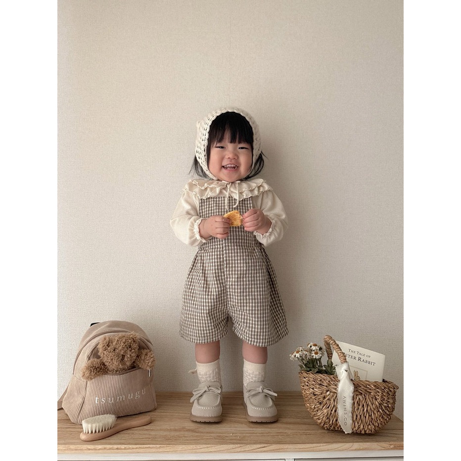 26春 正韓 mimimarket  棉花糖 柔軟 羅紋波浪領 上衣（兩色）-細節圖4