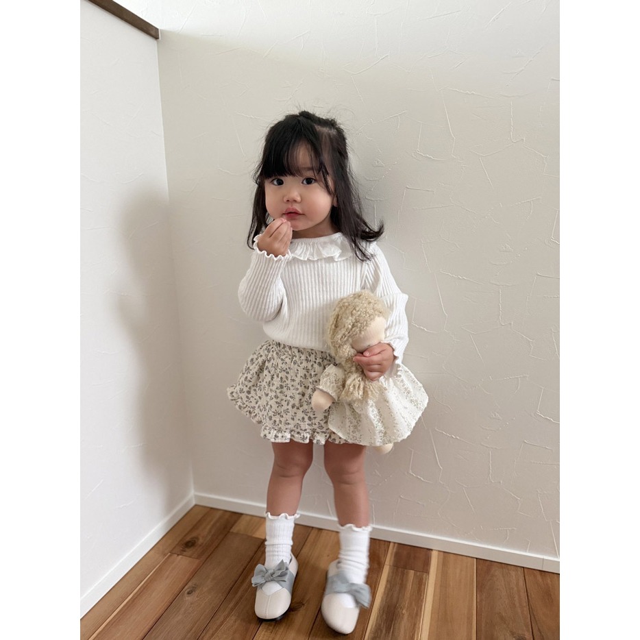 26春 正韓 mimimarket  Cozy Collar 羅紋木耳邊上衣（兩色）大推-細節圖2