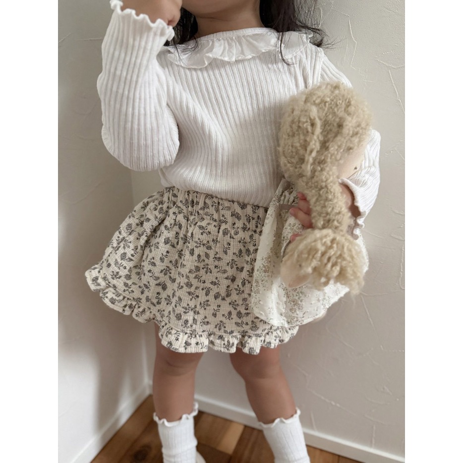 26春 正韓 mimimarket  Cozy Collar 羅紋木耳邊上衣（兩色）大推-細節圖3