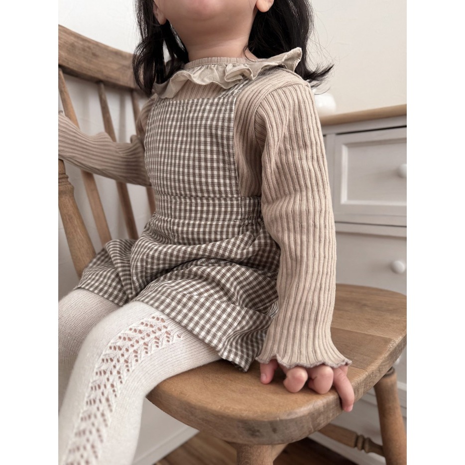 26春 正韓 mimimarket  Cozy Collar 羅紋木耳邊上衣（兩色）大推-細節圖7