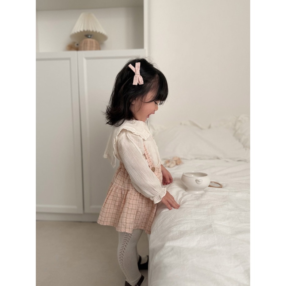 26春 正韓 mimimarket Meadow Days 格紋 吊帶裙（三色）-細節圖2