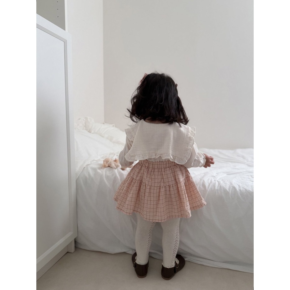 26春 正韓 mimimarket Meadow Days 格紋 吊帶裙（三色）-細節圖3
